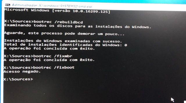 Acesso ao Fixboot negado no Windows? -