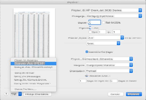 Convertir Excel a PDF: convertir tabla o gráfico