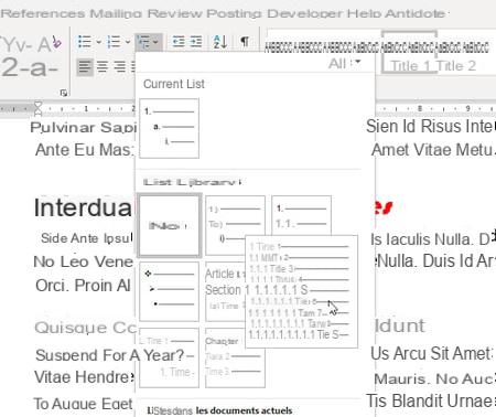 Resumen de palabras: crea una tabla de contenido automática