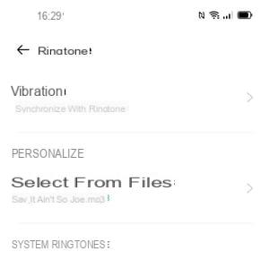 Android ringtone: set music as a ringtone