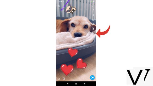 How to add a sticker or a gif to a snap on Snapchat?