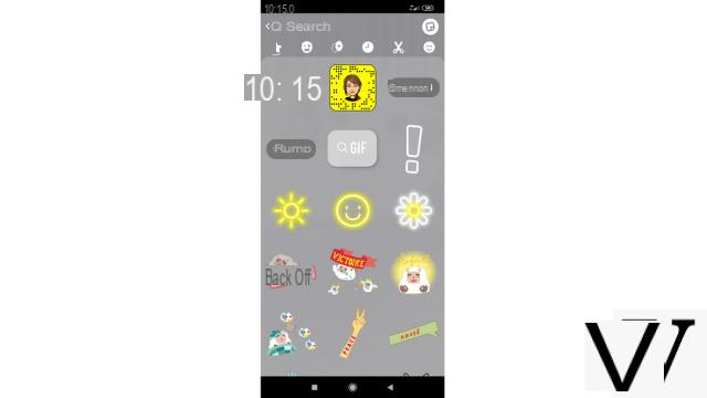 How to add a sticker or a gif to a snap on Snapchat?