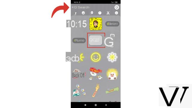 ¿Cómo agregar una pegatina o un gif a un complemento en Snapchat?