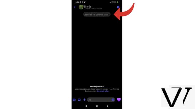 ¿Cómo activar y desactivar el modo efímero en Messenger?