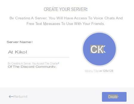 Discord: create an account and a chat server