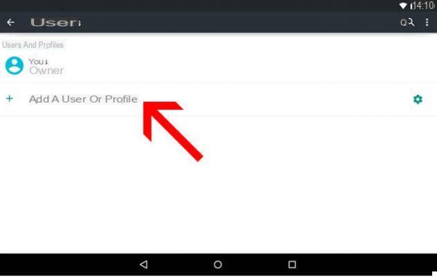 Create profiles and install parental controls on tablet