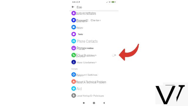 ¿Cómo activar las burbujas de chat en Messenger?