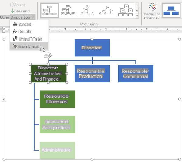 Make an organization chart with Word