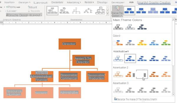 Make an organization chart with Word