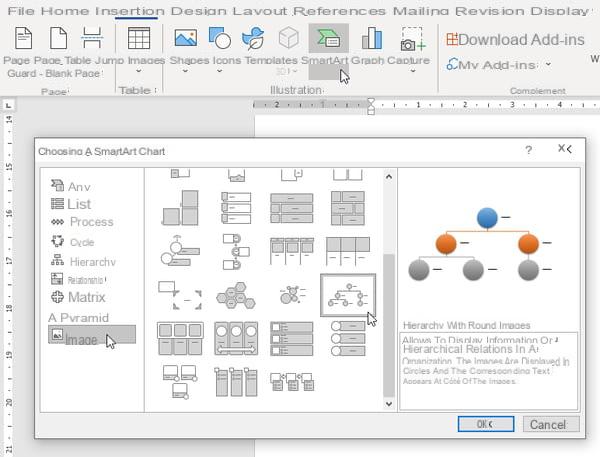 Make an organization chart with Word