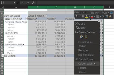 Excel pivot table: example, create, update ...