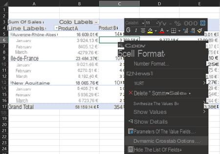 Tabla dinámica de Excel: ejemplo, crear, actualizar ...