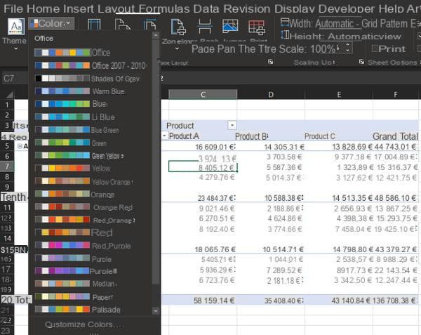 Excel pivot table: example, create, update ...