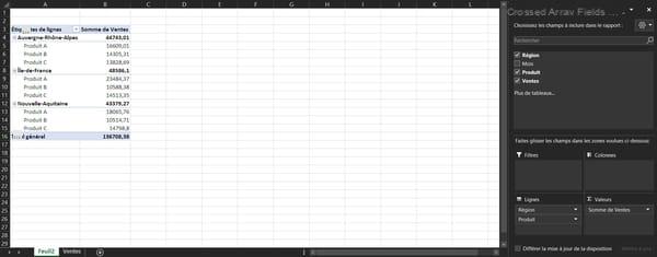 Excel pivot table: example, create, update ...