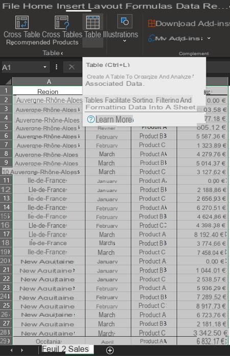 Excel pivot table: example, create, update ...