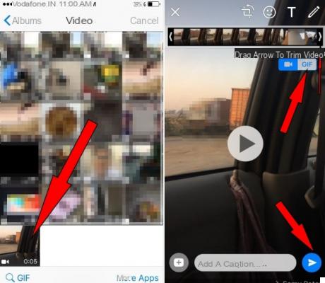 Cómo enviar video como GIF en Whatsapp -